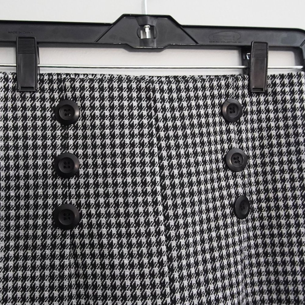 High Waist Black and White Wide Leg Pants